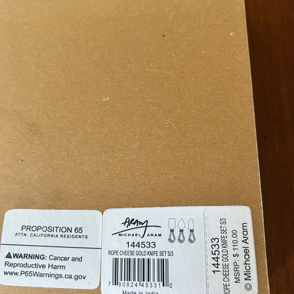 Michael Aram Rope Cheese spreaders. - Picture 2 of 3